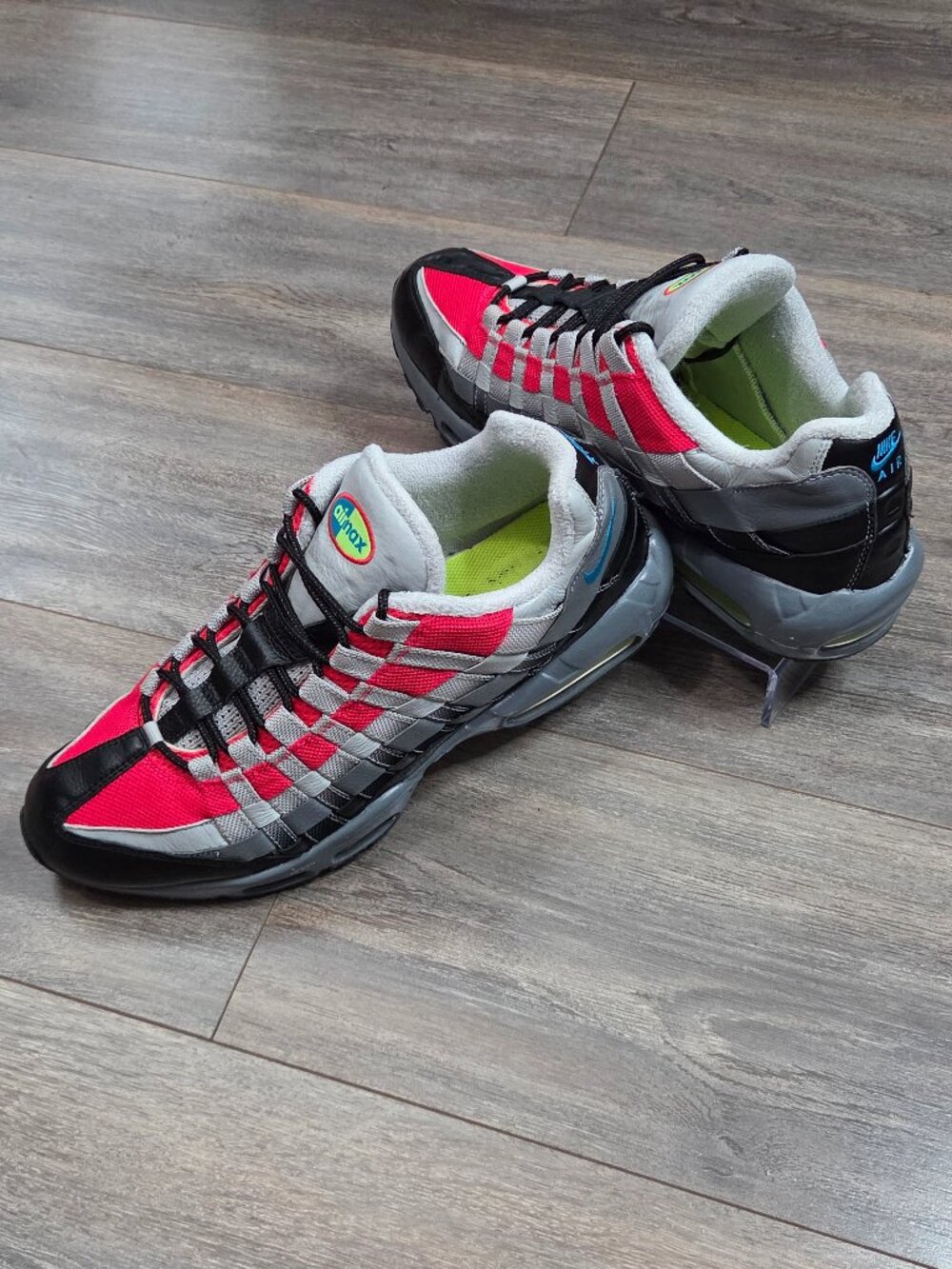 Nike By You Air Max 95 Woven Men's 12.5 Black/Grey/Red DX5389-900 Sneakers